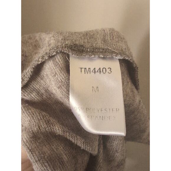 Thml quilted ivory heathered gray ruffle dress Med - Picture 6 of 6